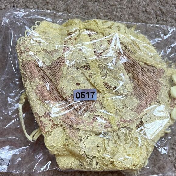 For Love & Lemons Yellow Faye Lace LL Bra XXS NWOT - Picture 8 of 8